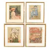 Foto de um(a) Quadros com gravuras antigas reproduzindo composições de Amedeo Modigliani e Henri de Toulouse-Lautrec, da categoria de Pinturas. Conjunto de quatro quadros com gravuras antigas reproduzindo composições de Amedeo Modigliani e Henri de Toulouse-Lautrec.... Vendido no marketplace Trésors.