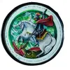 Foto de um(a) Mandala São Jorge, Pintada a Mão, Década de 1980, da categoria de Objetos religiosos e espirituais. Mandala de são jorge, ogum na umbanda, comemorado dia 23 de abril e venerado pelo mundo todo. Mandala feita em uma tampa de... Vendido no marketplace Trésors.