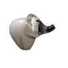 Foto de um(a) Elefante Vidro Anos 80, da categoria de Modelos e estatuetas. Elefante em vidro transparente e branco com folhas de prata picadas. Procedência brasileira, mas como é vidro é peça única,... Vendido no marketplace Trésors.