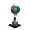 Foto de um(a) Globo Leões, da categoria de Globos. Globo em metal niquelado com dois leões na base e madeira. A: 29cm D: 10cm peso: 660g. Vendido no marketplace Trésors.