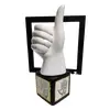 Foto de um(a) Escultura Joinha, da categoria de Escultura. Escultura em porcelana branca com base em madeira ebanizada com gravuras antigas de quiromancia peça única pelo designer... Vendido no marketplace Trésors.