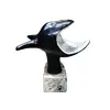 Foto de um(a) Escultura Cerâmica Preta e Branco, Década de 2000, da categoria de Escultura. Escultura em cerâmica preto e branco esmaltada e craqueada com base em granito maciço. Peça única pelo designer marcelus... Vendido no marketplace Trésors.