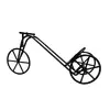 Foto de um(a) Porta Garrafa Bicicleta em Ferro, Década de 1990, da categoria de Suportes para garrafas de vinho. Porta garrafa bicicleta em ferro ebanizado, década de 1990 A: 15cm L: 10 cm P: 23 cm Peso: 390 g. Vendido no marketplace Trésors.
