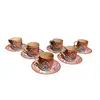 Foto de um(a) Conjunto Japonês Anos 30, da categoria de Xícaras. Xícara de cafezinho, seis unidades em porcelana japonesa - casca de ovo, década de 1930 selo vermelho da marca kn, com... Vendido no marketplace Trésors.