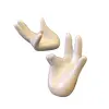 Foto de um(a) Base Mãos Anos 2000, da categoria de Outros objetos decorativos. Mini mãos em porcelana branca, usadas como base A: 4,7 cm L: 7,4 cm P: 5 cm peso: 60 g cada. Vendido no marketplace Trésors.