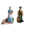 Foto de um(a) Biscuit Italiano Santini 90'S, da categoria de Modelos e estatuetas. Casal de camponeses em biscuit policromado italiano marca: santini, made in italy Medem: A 18,5cm / L 7cm / P 6 cm... Vendido no marketplace Trésors.