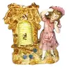 Foto de um(a) Antiga Floreira Escultura Bibelô Biscuit Alemão Art Nouveau, da categoria de Escultura. Antiga e delicada floreira, escultura em Biscuit alemão, estilo Art nouveau, início do século XX. Pintado à mão com filetes... Vendido no marketplace Trésors.