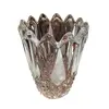 Foto de um(a) Antigo Vaso Art Deco Cristal Francês Diamante Satiné, da categoria de Vasos. Antigo e fino vaso em cristal francês lapidação pontas de diamante, com detalhes em satiné. Período Art Deco.Medidas 19x14cm. Vendido no marketplace Trésors.