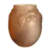 Foto de um(a) Antigo Vaso Art Deco Assinado Vidro Satiné Moule Pressed, da categoria de Vasos. Lindo vaso francês em vidro satiné moule pressed, prensado e ricamente moldado a ácido com decoração de uvas e folhas.Art... Vendido no marketplace Trésors.