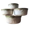 Foto de um(a) Conjunto de Bowls Porcelana Anos 30, da categoria de Travessas e tigelas. Bowls década de 1930 em porcelana policromada com gomos e craqueladas. De mafra, santa catarina. Sem marca porém com a... Vendido no marketplace Trésors.