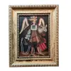 Foto de um(a) Quadro Cusquenho São Miguel, Década de 1970, da categoria de Pinturas. Quadro cusquenho com representação de são miguel com vestes renascentistas em óleo sobre tela, e moldura entalhada em... Vendido no marketplace Trésors.