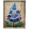 Foto de um(a) Tapeçaria Juta Anos 80, da categoria de Tapeçaria. Tapeçaria em juta bordada com fio de seda e a moldura acompanha a mesma técnica. Obra da tapeceira diva miotto, década de... Vendido no marketplace Trésors.