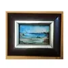 Foto de um(a) Quadro Blue Sea Anos 90, da categoria de Pinturas. Quadro marina em acrílico sobre eucatex com moldura em madeira e prata, comprado em porto alegre no final dos anos 1990... Vendido no marketplace Trésors.