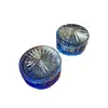 Foto de um(a) Antigo Par Caixas Porta Jóias Cristal Tcheco Azul Art Deco, da categoria de Porta-Jóias. ~ Bohemia Glass ~Antigo e incrível par de caixas decorativas/porta jóias em cristal doublé Tcheco, primorosa lapidação... Vendido no marketplace Trésors.