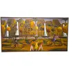 Foto de um(a) Quadro Pintura Óleo Sobre Tela "Pessoas na Praça" - Adjacy (2017), da categoria de Pinturas. Uma obra de arte fascinante e cheia de vida, assinada pelo artista Adjacy e datada de 2017. A pintura se destaca por sua... Vendido no marketplace Trésors.