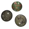Foto de um(a) Antigos Pratos Decorativos Bowl Bronze Cloisonné - 3und, da categoria de Pratos Decorativos. Coleção com 3 pratinhos em bronze esmaltados à mão. Medem 9,5 cm / cada. Vendido no marketplace Trésors.