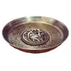 Foto de um(a) Antigo Porta Cartões Bowl Fruteirinha Em Metal Francês, da categoria de Pratos Decorativos. Antigo porta cartões, fruteirinha, em metal francês prateado, com lindo trabalho feito à mão no metal e medalhão central... Vendido no marketplace Trésors.