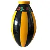 Foto de um(a) Antigo Vaso Art Deco Cerâmica Artística Francesa Pintado Mao, da categoria de Vasos. Vaso em cerâmica artística francesa, pintado à mão, período Art Deco. Início do século XX. Altura 17cm Circunferência 30cm. Vendido no marketplace Trésors.