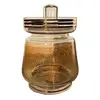 Foto de um(a) Antiga Caixa Biscoiteira Bomboniere Art Deco Cristal France, da categoria de Garrafas, potes e jarros. Antiga bomboniere, caixa biscoiteira em cristal lapidado à mão, linda decoração de folhas em relevo, acabamento com fios de... Vendido no marketplace Trésors.
