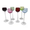 Foto de um(a) Antigos Cálices De Licor Art Deco Cristal Francês Colorido, da categoria de Taças. Antigo conjunto com 6 delicados cálices de pé alto em cristal francês colorido. Período Art Deco. Muito colecionáveis e... Vendido no marketplace Trésors.