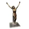 Foto de um(a) Escultura Cristo em antimônio Anos 40, da categoria de Objetos religiosos e espirituais. Cristo sem cruz em antimônio com interferência em acrílico, década de 1940. A: 35 cm Base: 15 x 13 cm Peso: 1,354 kg. Vendido no marketplace Trésors.