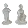 Foto de um(a) Antigo Par Pequenas Esculturas Em Cristal Tcheco Satiné, da categoria de Escultura. Bohemia Glass. Antigo e delicado par de pequenas esculturas feitas à mão em cristal Tcheco satiné. Com selo da manufatura na... Vendido no marketplace Trésors.