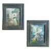 Foto de um(a) Antigo Par De Quadrinhos Pinturas Francesas Mini Portrait, da categoria de Pinturas. Miniature Portrait. Antigo par de quadrinhos franceses pintados à mão em folha de marfim. Moldura em bronze e vidro bombê,... Vendido no marketplace Trésors.