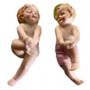 Foto de um(a) Antigo Par Bibelôs Esculturas De Bebês Em Biscuit Alemão, da categoria de Escultura. Antigo par de esculturas artísticas representando bebês, moldadas e pintadas à mão em biscuit alemão. Início do século XX.... Vendido no marketplace Trésors.