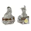 Foto de um(a) Antigo Par De Pequenas Esculturas Animais Cristal Italiano, da categoria de Escultura. Peças feitas à mão. Medem aproximadamente 7 x 5cm cada. Vendido no marketplace Trésors.