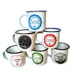 Foto de um(a) Canequinhas Esmaltadas, da categoria de Canecas. Canecas de cafézinho esmaltadas e customizadas. A: 4,7cm / Diâmetro: 5 cm peso: 28g cada 06 unidades. Vendido no marketplace Trésors.