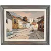 Foto de um(a) Álvaro Lima, Igreja com Casario, datada de 2001, óleo sobre tela medindo, 60 x 80 cm (obra) e 82 x 102 cm (com moldura), assinado á mão pelo artista., da categoria de Pinturas. O artista plástico brasileiro Álvaro Lima (pseudônimo de Álvaro dos Santos Lima Filho) é um renomado pintor impressionista... Vendido no marketplace Trésors.