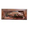 Foto de um(a) Cabideiro Fish em Cerejeira e Cerâmica, da categoria de Cabideiros e porta-chapéus. Cabideiro com peixe em cerâmica. Moldura em cerejeira maciça e fundo em treliça fazendo um link com a rede, três ganchos com... Vendido no marketplace Trésors.