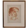 Foto de um(a) Marcelo Grassmann, litografia "retrato" de 54 x 44 cm, assinada à mão e com moldura, da categoria de Serigrafia. Marcelo Grassmann (São Simão, SP, 1925 - São Paulo, SP, 2013) foi um renomado gravador, desenhista, ilustrador e professor... Vendido no marketplace Trésors.