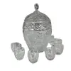 Foto de um(a) Poncheira em cristal lapidado com 12 canecos, da categoria de Outros utensílios para servir. Poncheira em cristal ricamente lapidado com 12 canecos. Peças em perfeito estado. Não possui concha. Mede:A (sem tampa)... Vendido no marketplace Trésors.