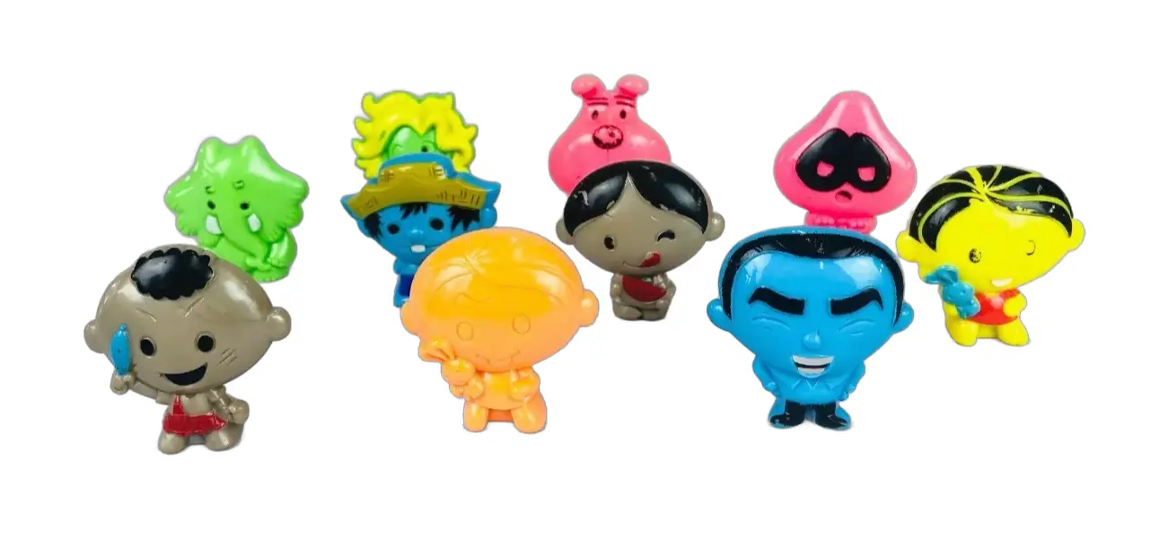 Foto de um(a) Coleção de Gogos Turma da Mônica, da categoria de Modelos colecionáveis e miniaturas. COLEÇÃO DE GOGOS TURMA DA MÔNICA COM 10 UNIDADES. MEDEM 5CM DE ALTURA, APRESENTAM MÍNIMOS DESGASTES NA PINTURA. EM BOM... Vendido no marketplace Trésors.