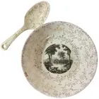 Foto de um(a) Antigo Prato Tigela Colher Porcelana Inglesa Royal Ouro 22k, da categoria de Pratos Decorativos. Antiga tigela para sobremesa em porcelana artística inglesa, acompanha a colher original. Linda cena rural e flores pintadas... Vendido no marketplace Trésors.