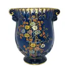 Foto de um(a) Antigo Vaso Art Deco Porcelana Inglesa Crown Devon Pintado, da categoria de Vasos. Crown Devon. Porcelana inglesa pintada à mão com lindas flores. Período Art Deco. Peça catalogada. Meados do século XX.... Vendido no marketplace Trésors.