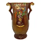 Foto de um(a) Antigo Vaso Art Deco Em Porcelana Inglesa Crown Devon, da categoria de Vasos. Crown Devon. Porcelana inglesa pintada à mão com lindas flores. Período Art Deco. Peça catalogada. Meados do século XX.... Vendido no marketplace Trésors.