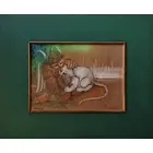 Foto de um(a) Helenos - Anjo com gato. Técnica mista sobre cartão colada em placa, datado em 1972 e assinado à mão., da categoria de Pinturas. Vendido no marketplace Trésors.