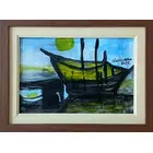 Foto de um(a) Péricles Paiva, óleo sobre tela, "O barco" mede 20x30cm, com moldura, ano 2025., da categoria de Pinturas. Vendido no marketplace Trésors.