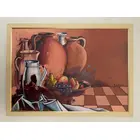 Foto de um(a) Romano Di Martino - Frutta e Terracotta, 2004, Óleo Sobre Tela 50 x 70 cm assinado a mão e com moldura, da categoria de Pinturas. Vendido no marketplace Trésors.