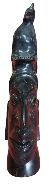 Foto de um(a) Escultura Decorativa em Ônix, da categoria de Escultura. Magnífica escultura entalhada em ônix negro (pedra vulcânica polida), apresentando uma composição rica em simbolismo e... Mostrado de uma perspectiva diferente. Vendido no marketplace Trésors.