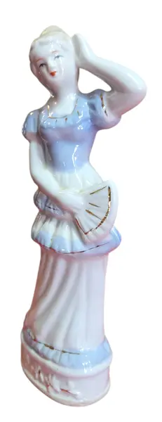 Foto de um(a) Biscuit Figura Feminina em Porcelana, da categoria de Modelos e estatuetas. Magnífica figura feminina em porcelana biscuit, caracterizada pelo acabamento fosco e toque aveludado que realça a riqueza... Mostrado de uma perspectiva diferente. Vendido no marketplace Trésors.