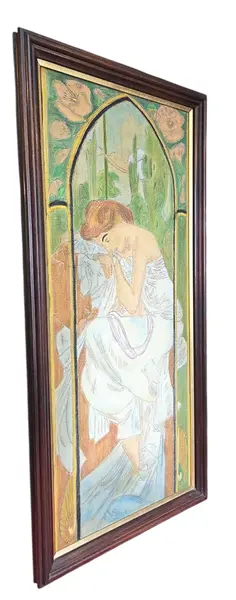 Foto de um(a) Quadro feminino, da categoria de Pinturas. Mostrado de uma perspectiva diferente. Vendido no marketplace Trésors.