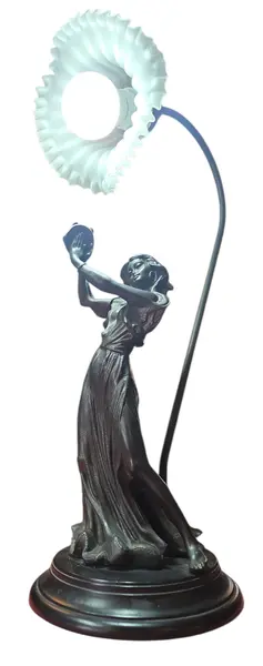 Foto de um(a) Escultura Luminária Antiga Cigana em Petit Bronze, da categoria de Escultura. Esta magnífica escultura luminária em petit bronze retrata uma figura cigana com impressionante riqueza de detalhes. A peça... Mostrado de uma perspectiva diferente. Vendido no marketplace Trésors.