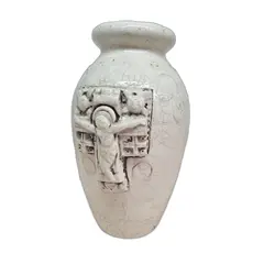 Foto de um(a) Vaso Cristo antigo em cerâmica - Artesãos de Balchik Bulgária, da categoria de Vasos. Antigo vaso em cerâmica assinado, adquirido em uma Usina de Artes em Balchik - Bulgária (acompanha encarte da loja onde foi... Vendido no marketplace Trésors.