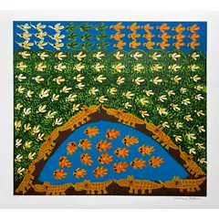 Foto de um(a) ARAGUAIA 72 x 80 cm - Antonio Poteiro, da categoria de Serigrafia. Serigrafia original póstuma do artista Antonio Poteiro. Dimensões: Altura: 72 cm Largura: 80 cm Breve biografia do artista:... Vendido no marketplace Trésors.
