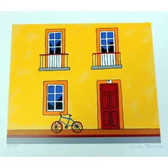 Foto de um(a) FACHADA Vermelha (30 x 35 cm) - Carlos Furtado, da categoria de Serigrafia. Serigrafia original póstuma do artista Carlos Furtado. Dimensões: Altura: 30 cm Largura: 35 cm Breve biografia do artista:... Vendido no marketplace Trésors.
