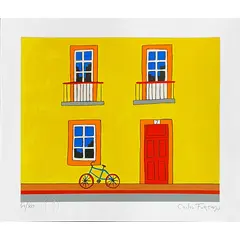 Foto de um(a) FACHADA Amarela (30 x 35 cm) - Carlos Furtado, da categoria de Serigrafia. Serigrafia original póstuma do artista Carlos Furtado. Dimensões: Altura: 30 cm Largura: 35 cm Breve biografia do artista:... Vendido no marketplace Trésors.