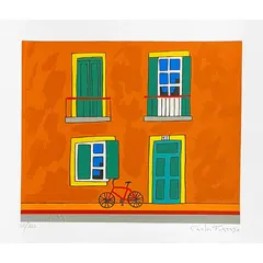 Foto de um(a) FACHADA Laranja (30 x 35 cm) - Carlos Furtado, da categoria de Serigrafia. Serigrafia original póstuma do artista Carlos Furtado. Dimensões: Altura: 30 cm Largura: 35 cm Breve biografia do artista:... Vendido no marketplace Trésors.